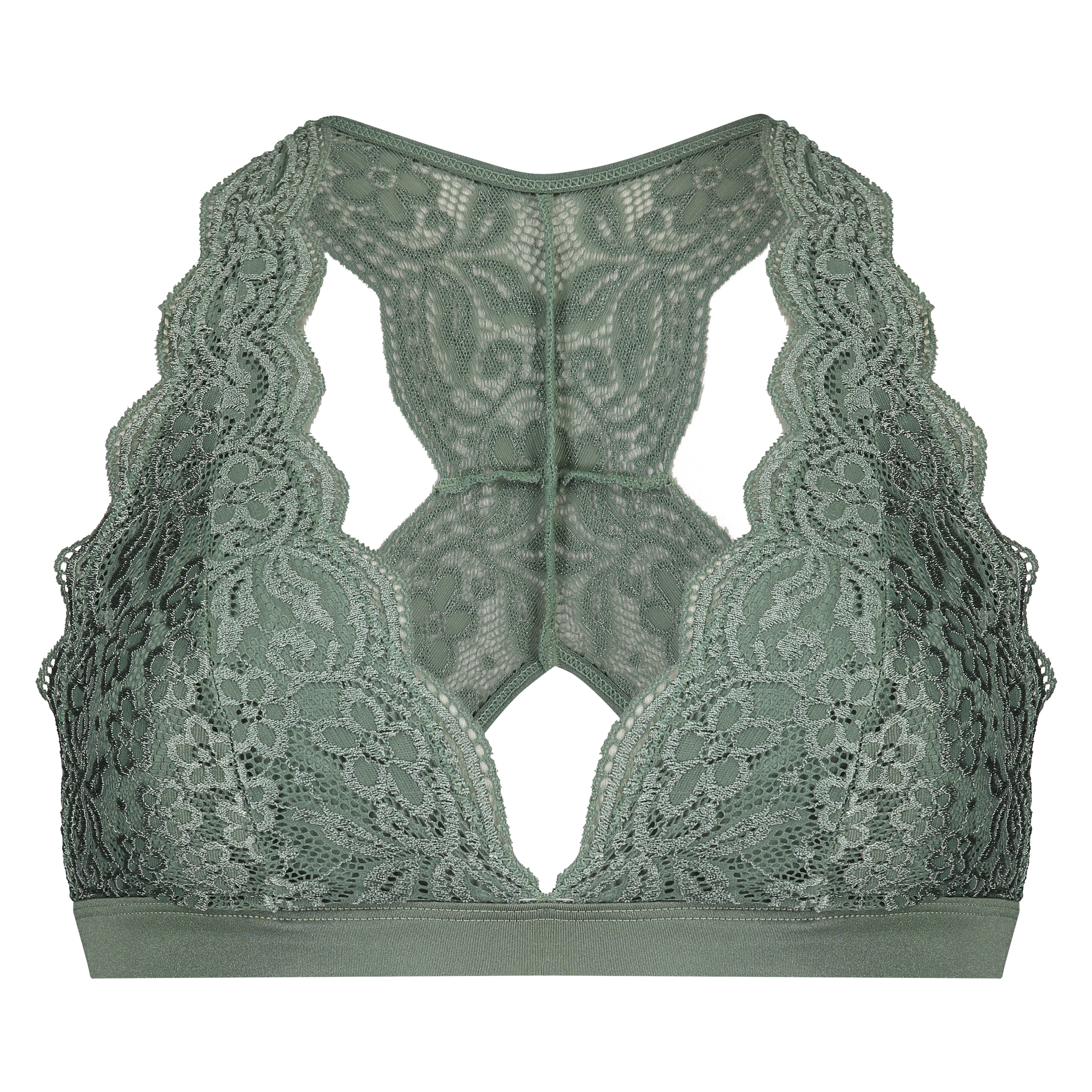 Halter racerback bralette, Grønn, main