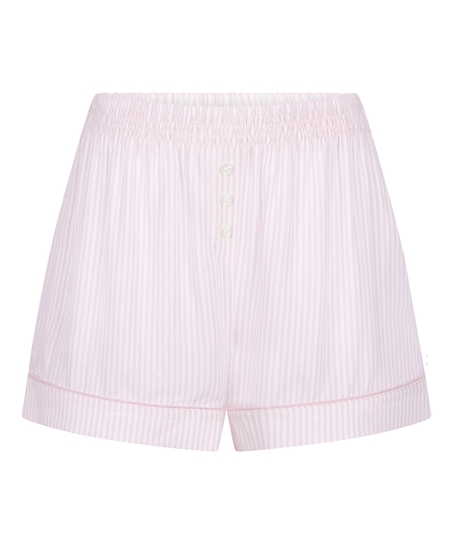 Vevd pysjamasshorts, Rosa
