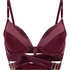 Vatterte longline push-up bøyle-bh Colette, Rød