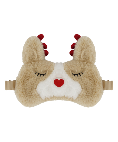 Sovemaske Fake Fur, Beige