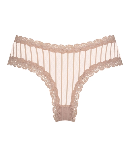 Brasiliansk truse V-shape Mesh, Beige