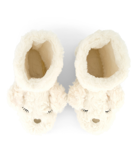 Fur Slippers, Hvit
