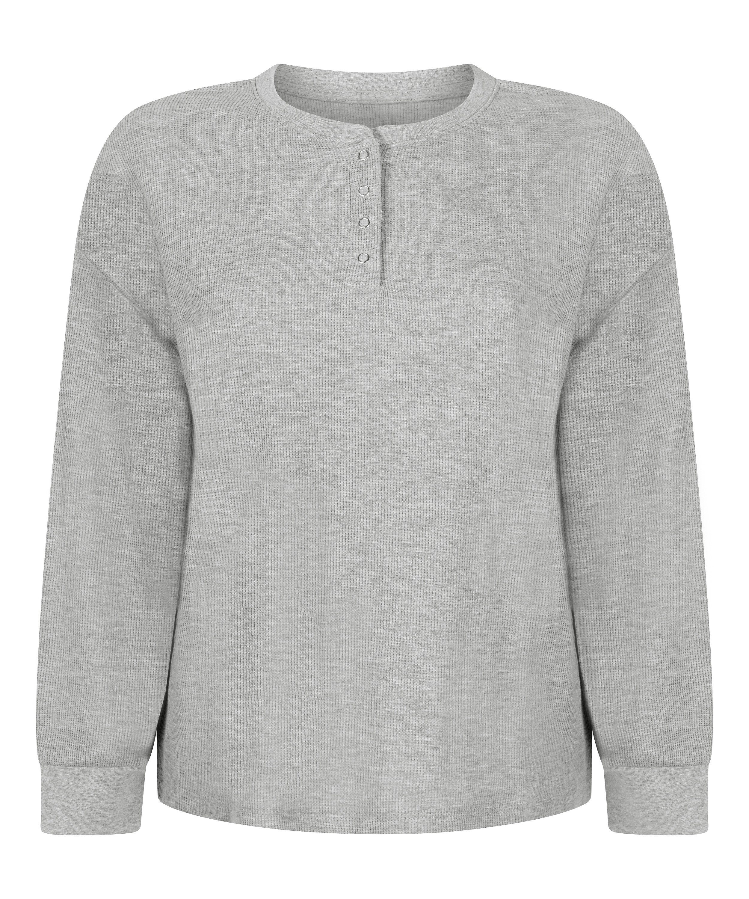 Topp Waffle Henley, Grå, main