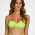 Glow rushed bikini crop-top, Gul