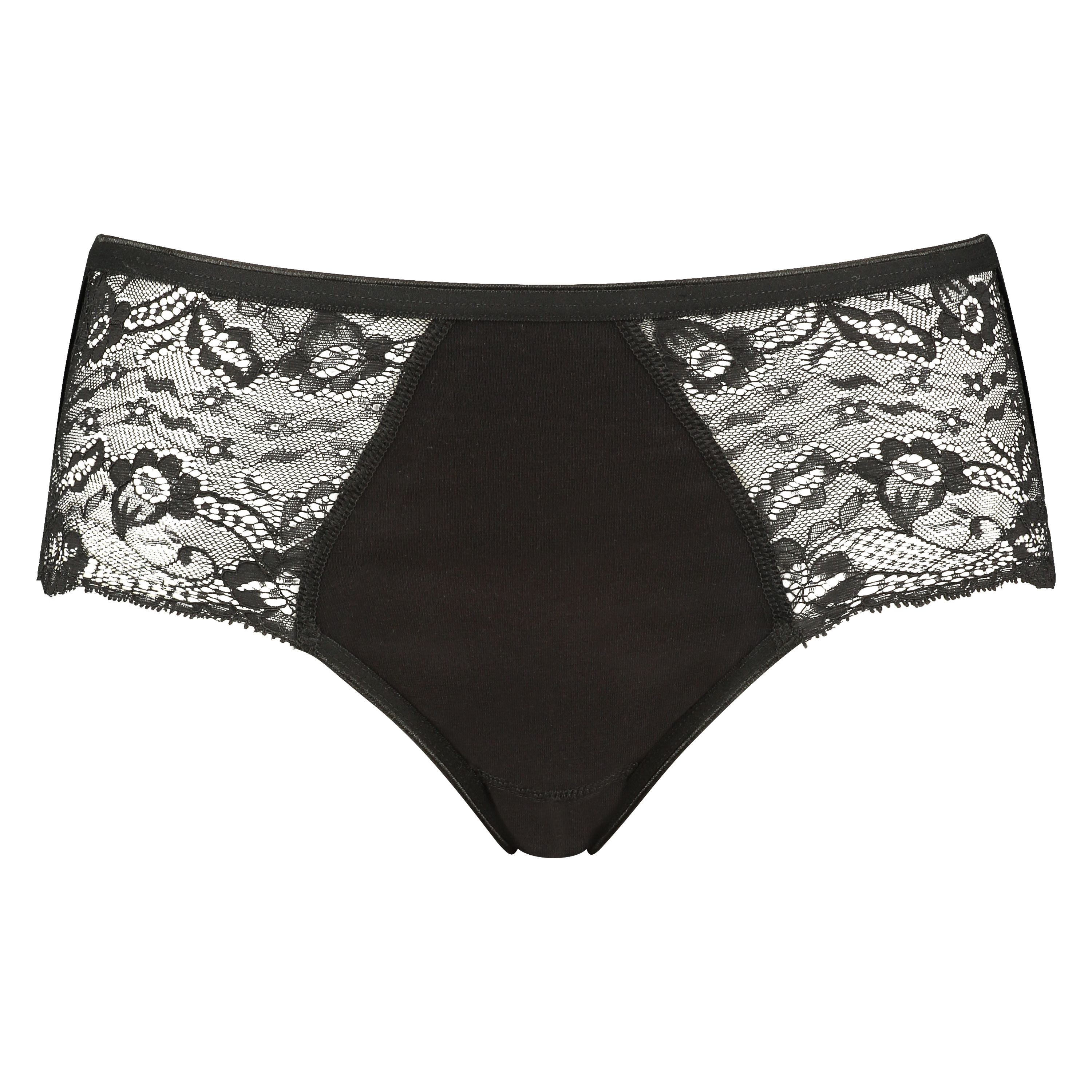 Supersliptruse Lace Midi, Svart, main