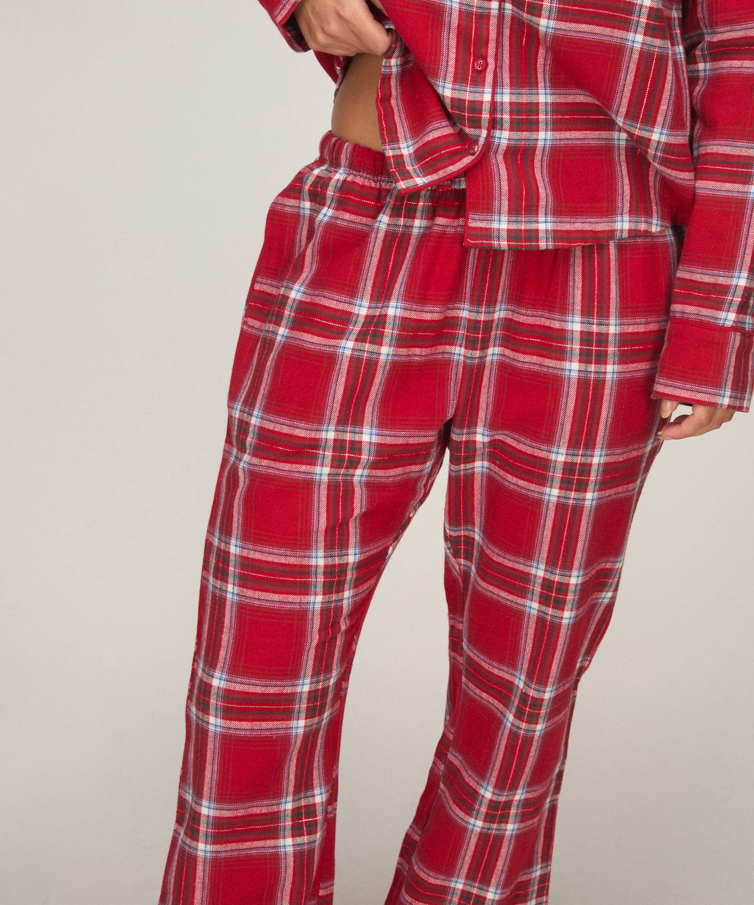 Flannel pysjamasbukse, Rød