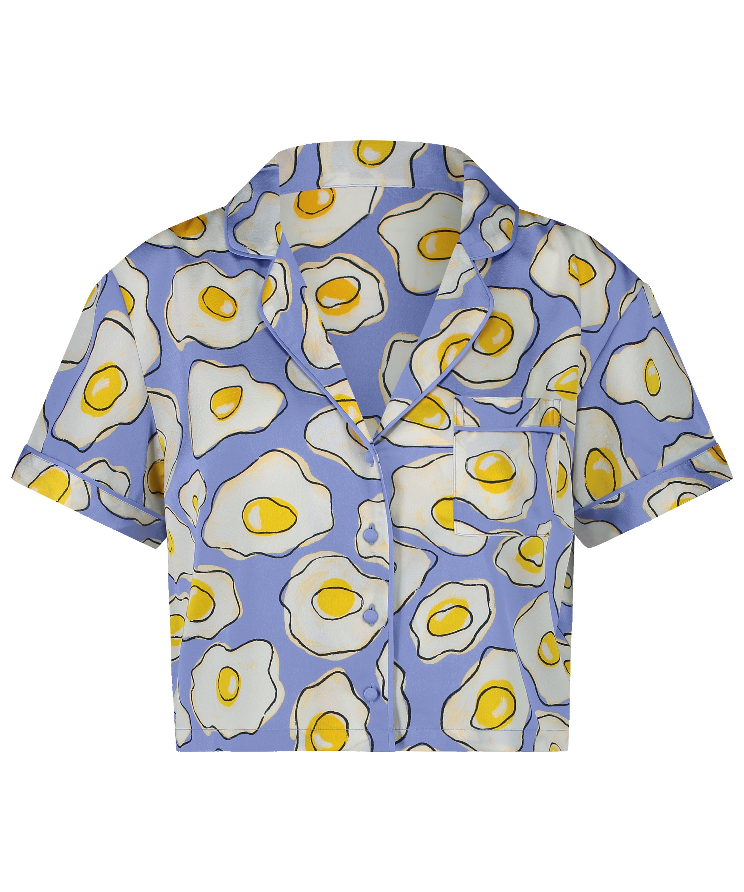 Kortermet jakke i sateng, Lilla, main