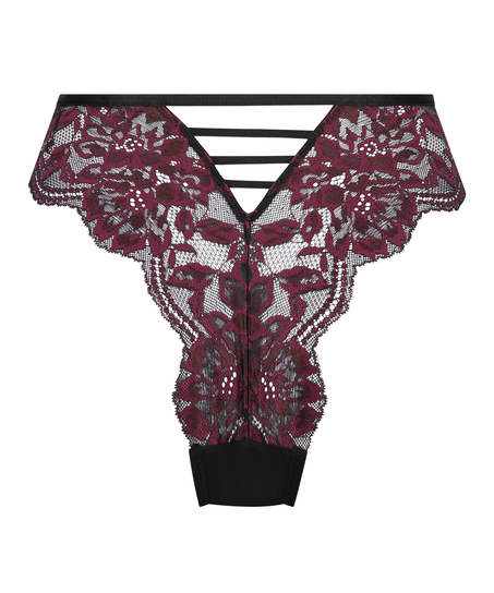 Brasiliansk truse med h&oslash;y skj&aelig;ring Astrid, Svart