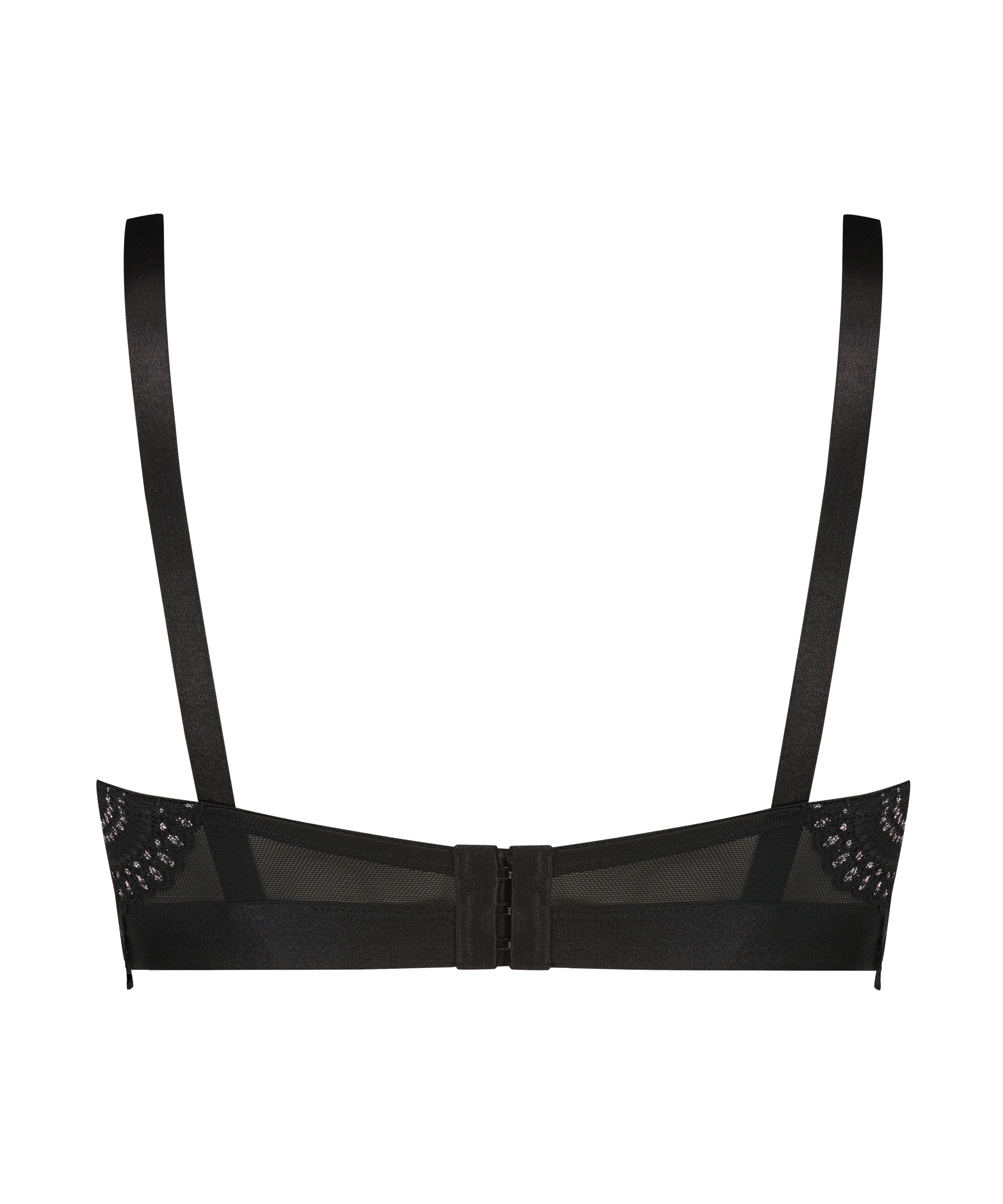 Vattert bh med bøyle longline Donna Sparkle, Svart, main