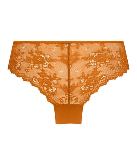 Invisible brasiliansk truse Lace Back, Oransje