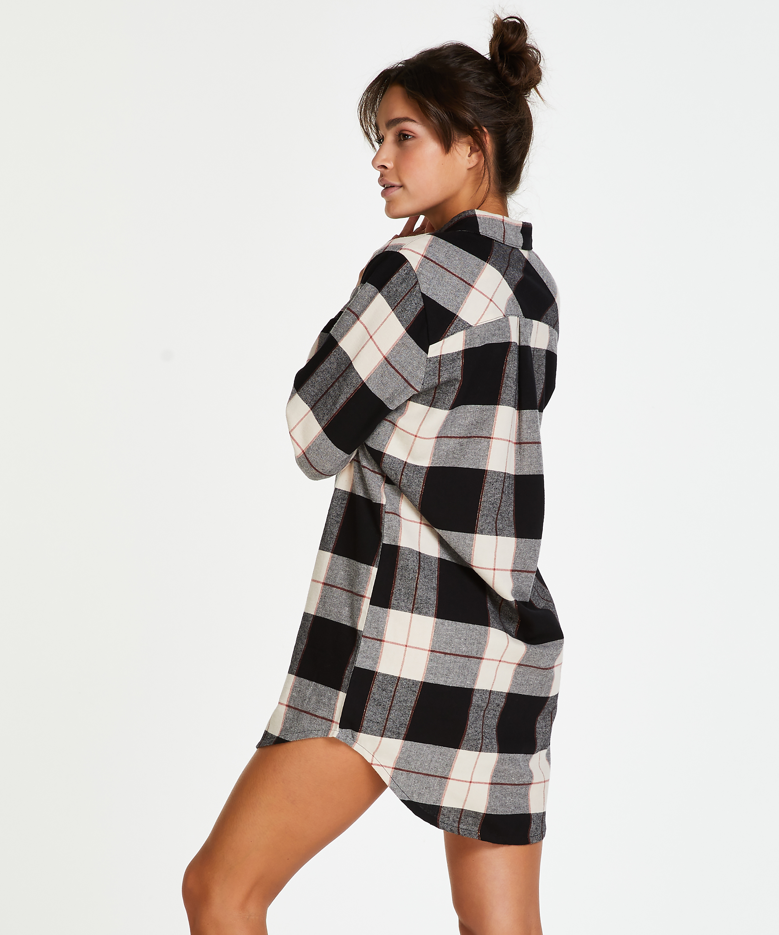 Langermet menshirt, Svart, main