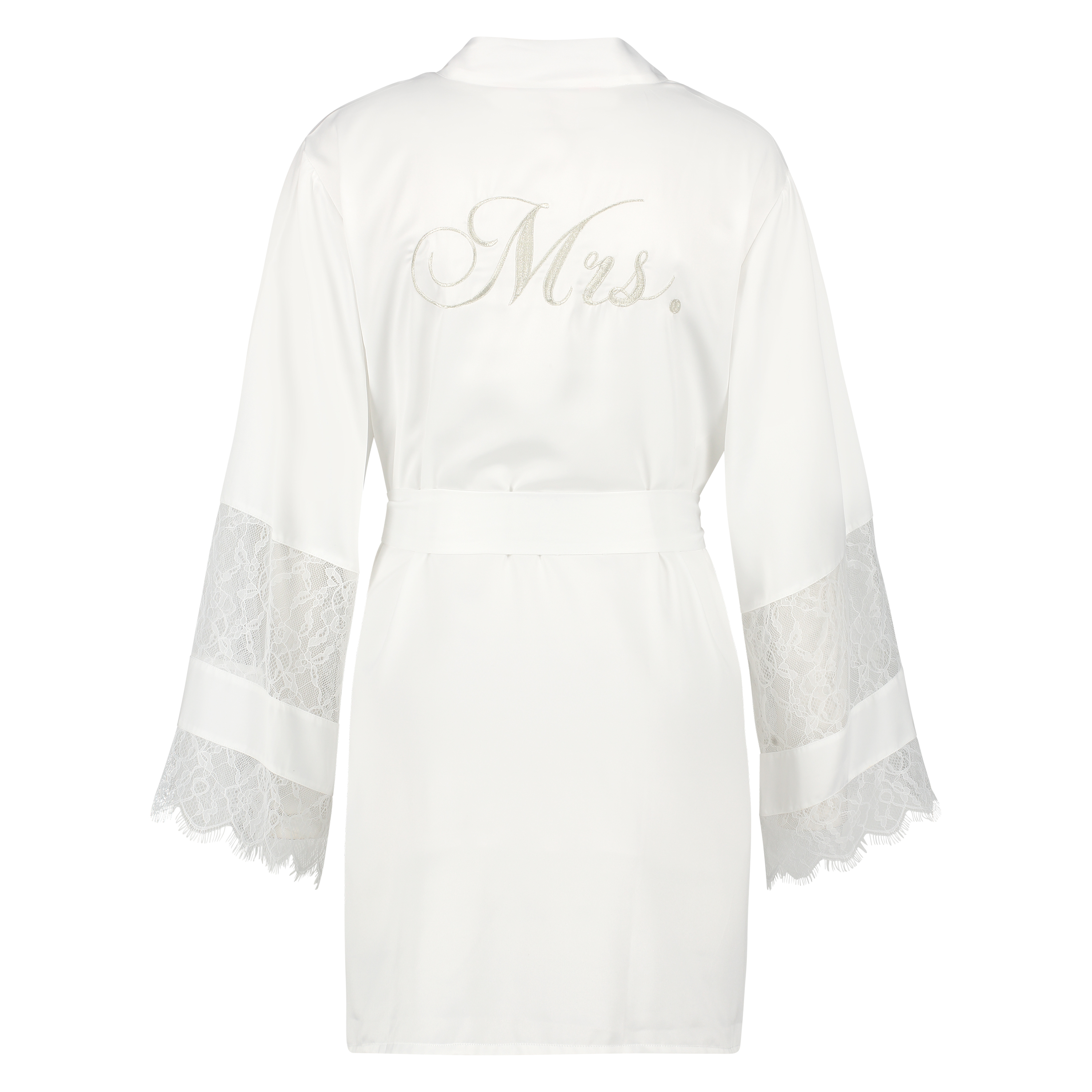 Kimono Bridal i sateng, Hvit, main