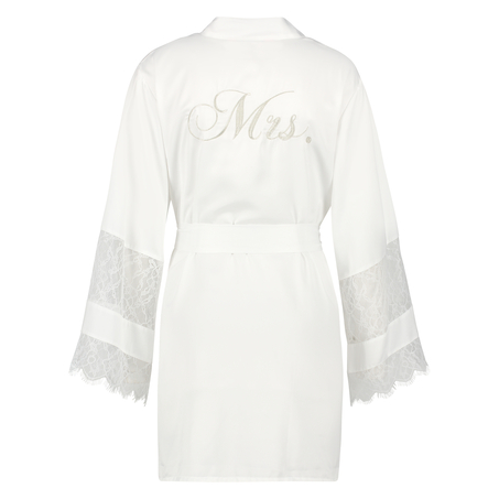 Kimono Bridal i sateng, Hvit