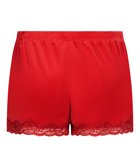Shorts i blondevelur, R&oslash;d