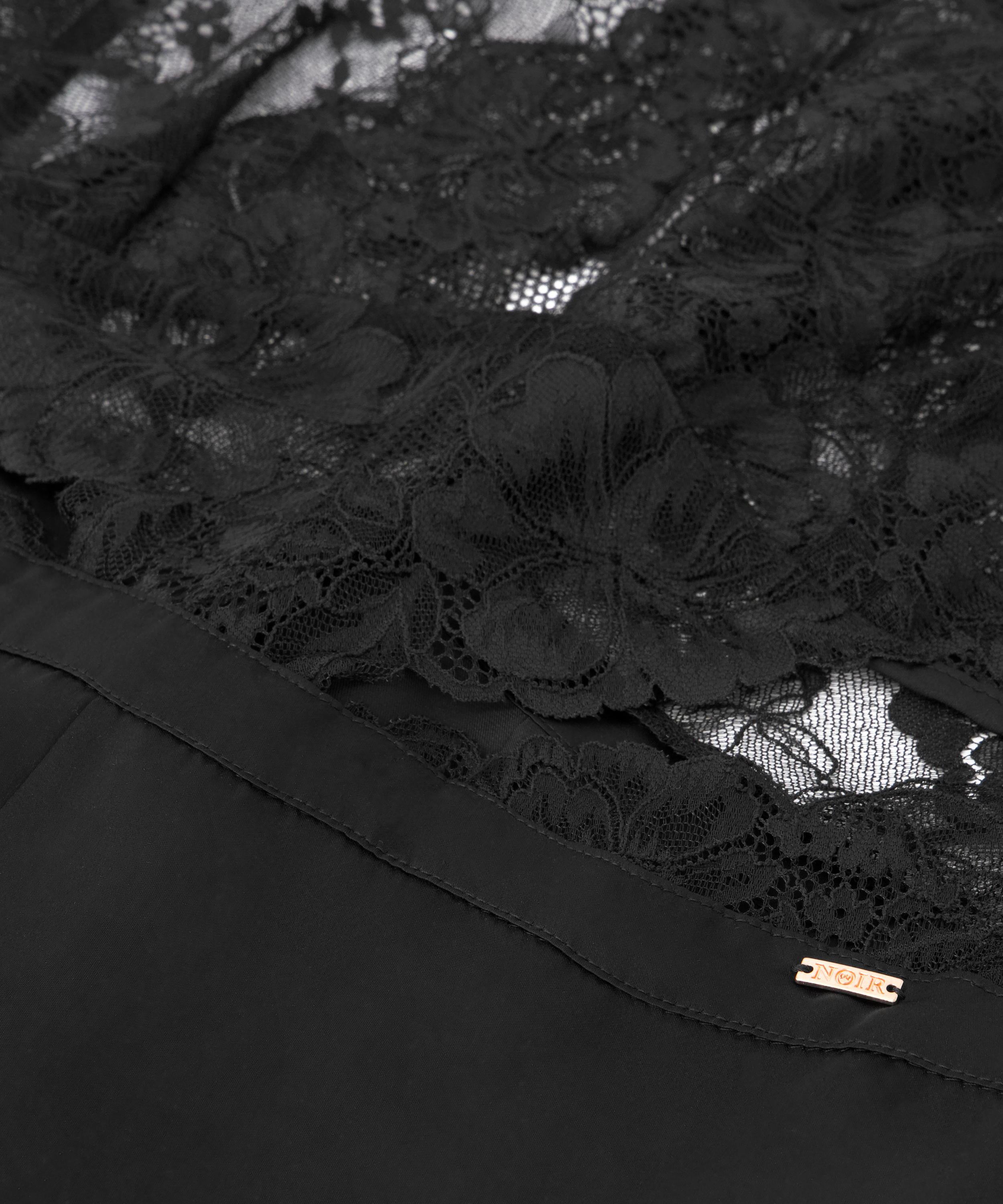 Satin Lace jumpsuit Gabriel, Svart, main