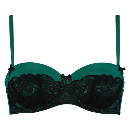 Padded strapless underwired bra  Lenka, Gr&oslash;nn