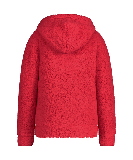 Fleece cardigan, R&oslash;d