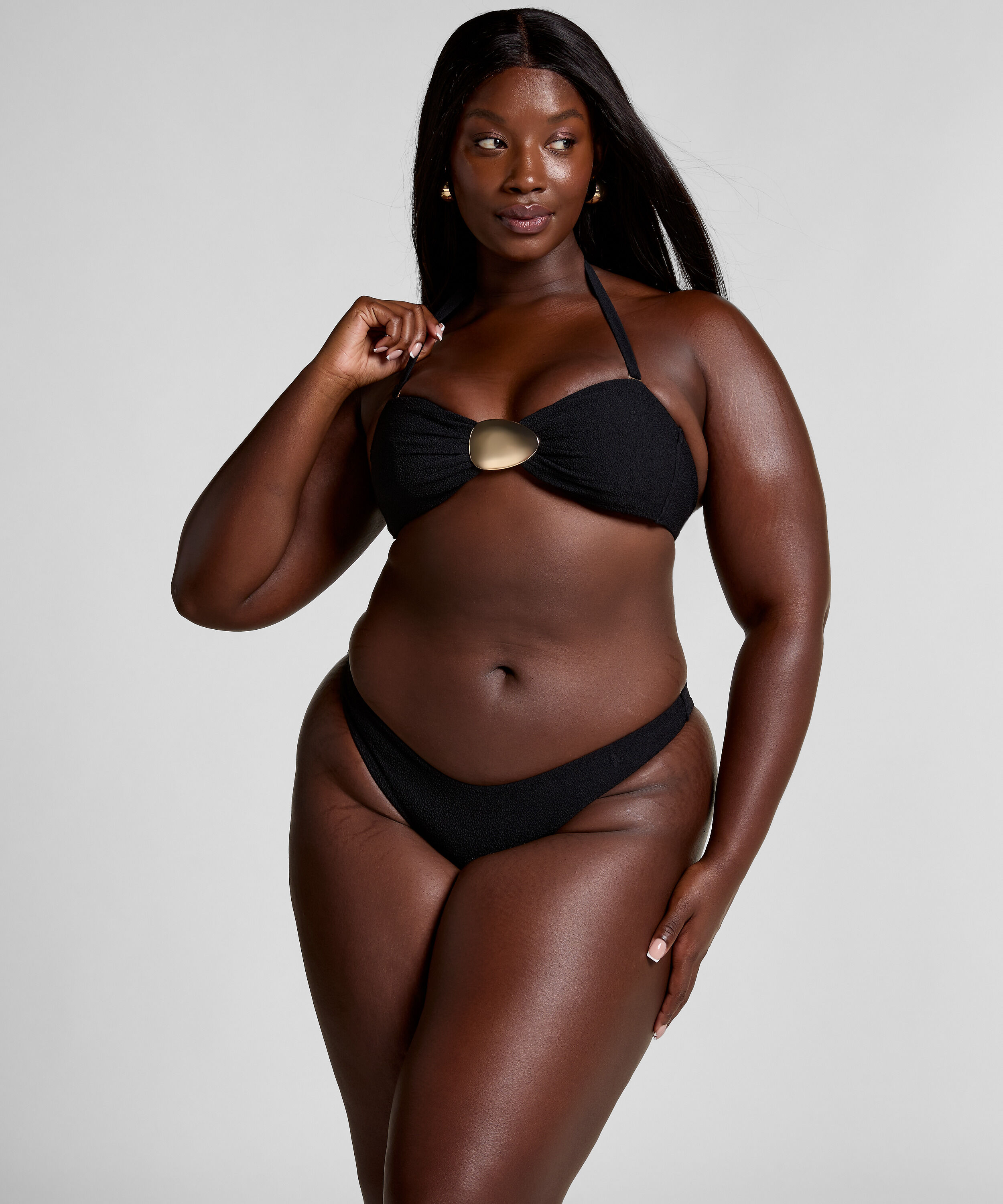 Cabo Bikinibukse med h&oslash;yt ben, Svart