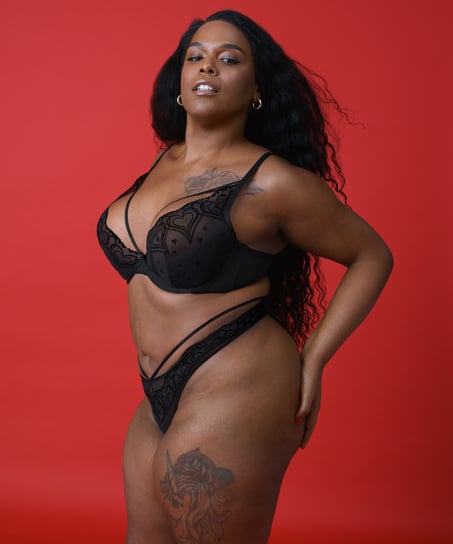 Upolstret BH med bøyle Pippa, Svart