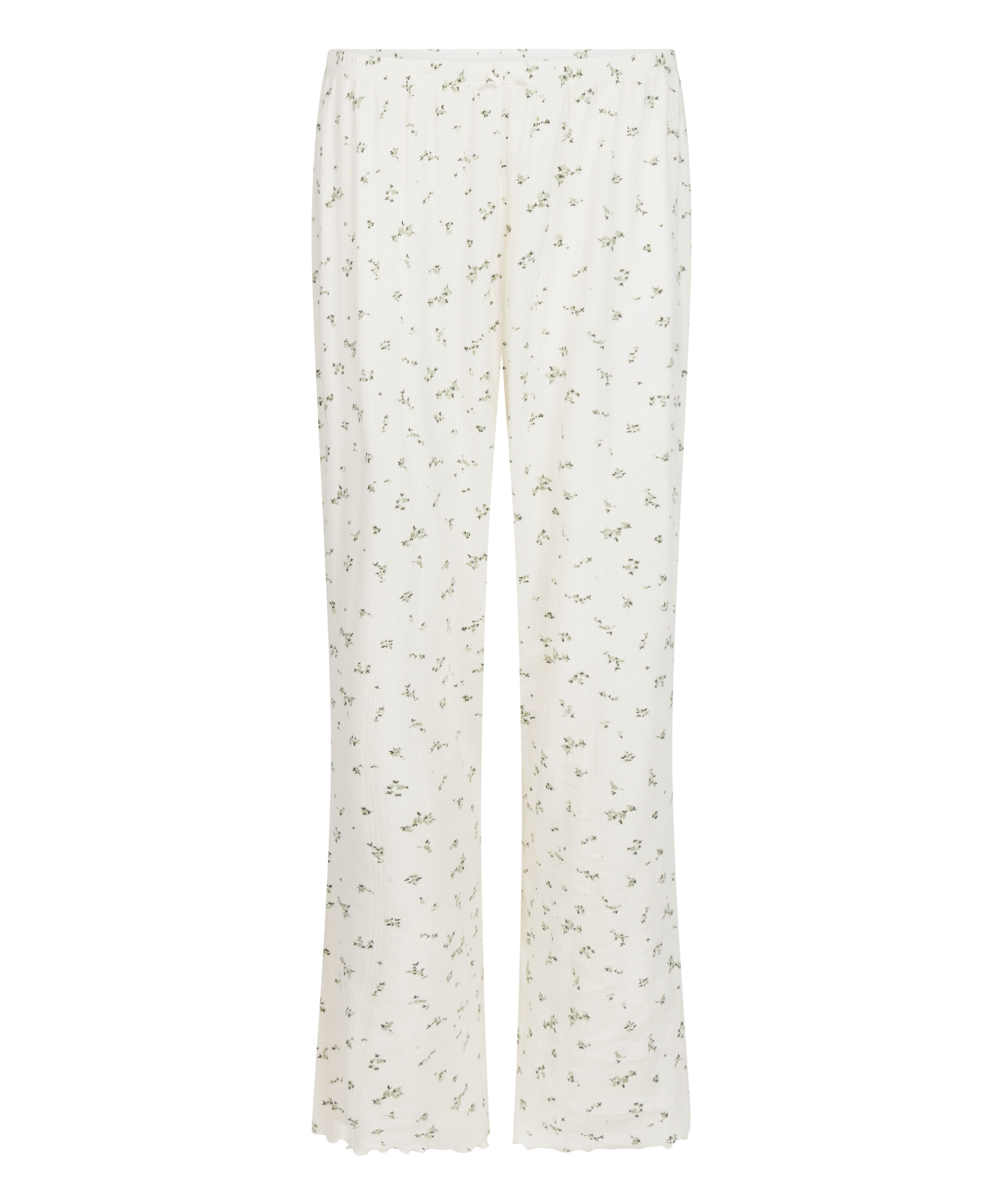 Pyjama Pant Loose Pointelle, Hvit