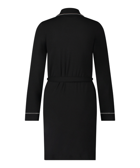 Short Jersey Robe Essentials, Svart