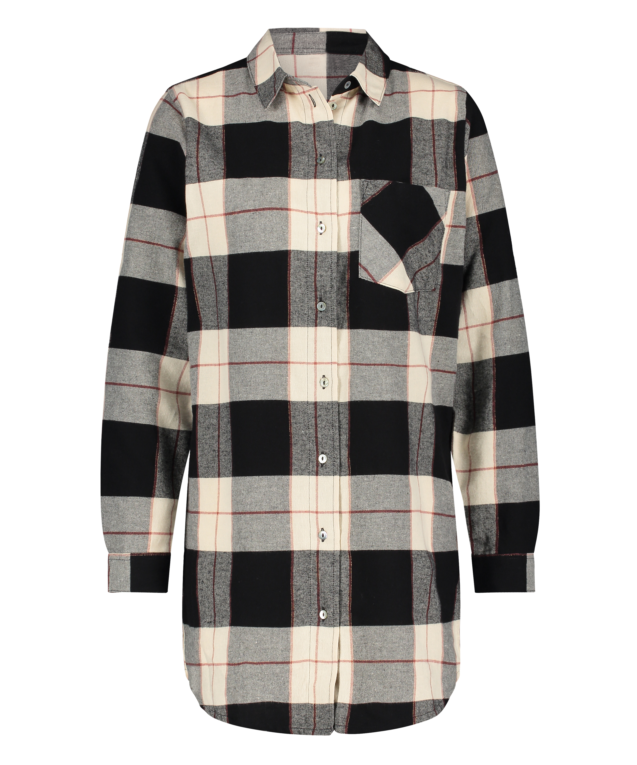 Langermet menshirt, Svart, main