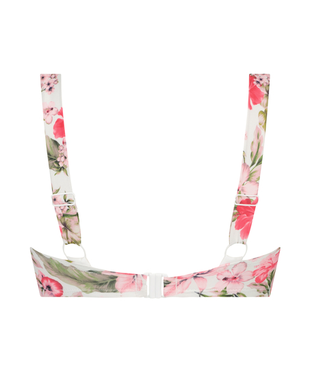 Tropical Bandeau bikinitopp med polstring, Hvit