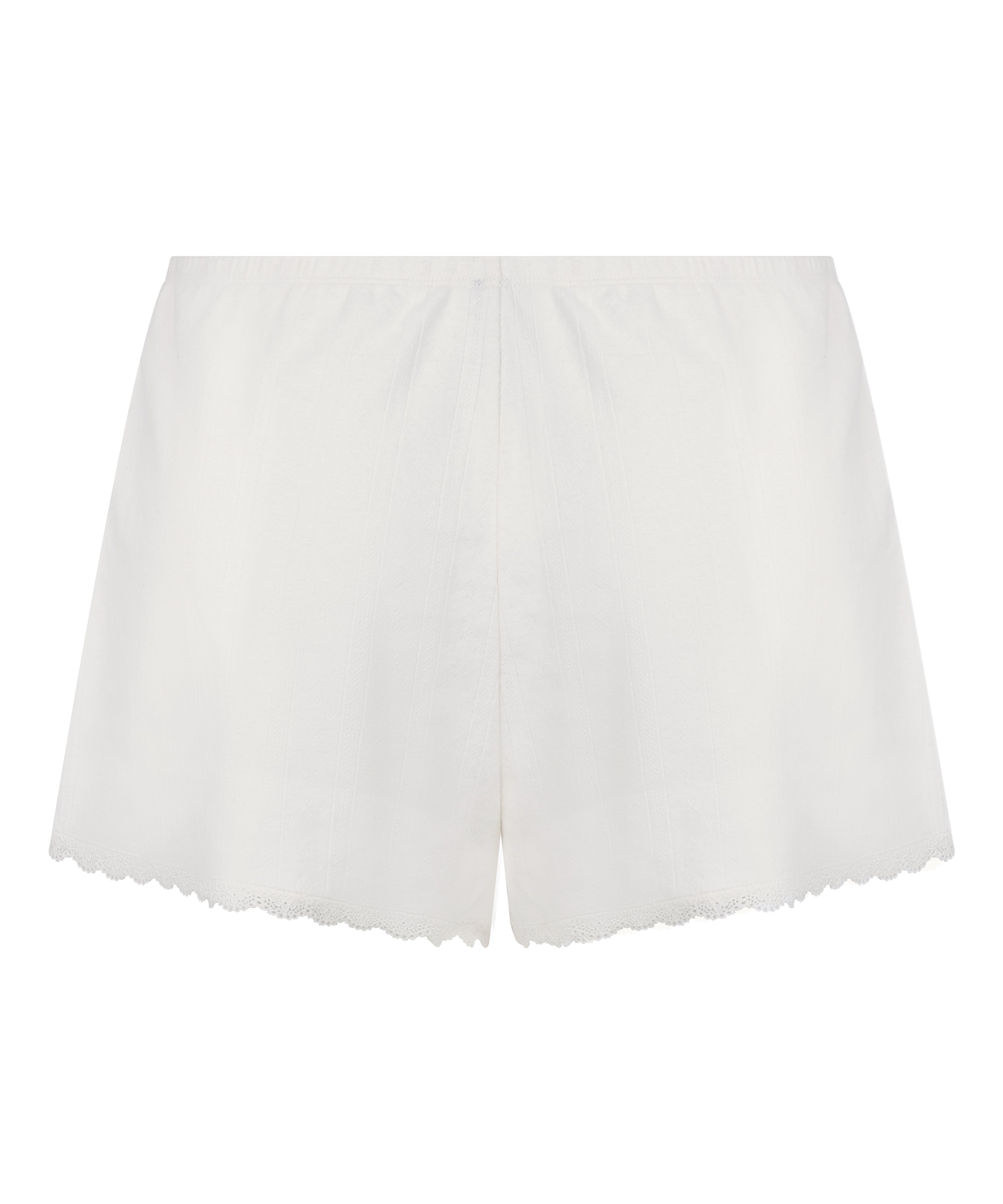Pointelle shorts, Hvit, main