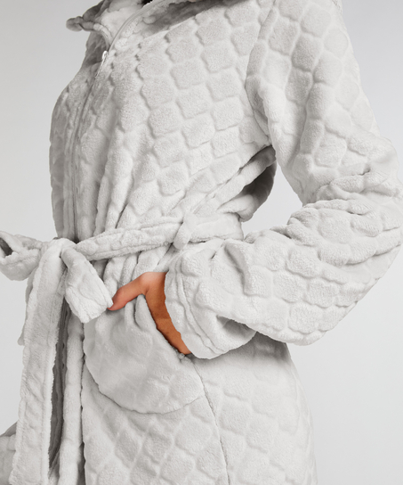 Badekåpe Zip Fleece, Grå