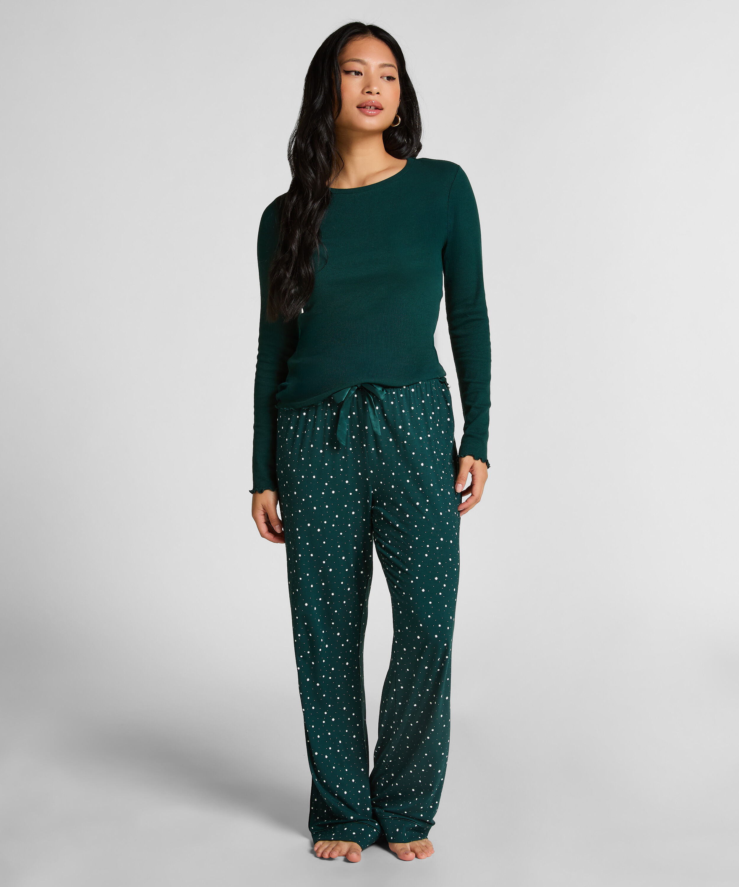 Pyjamabukser Jersey, Grønn