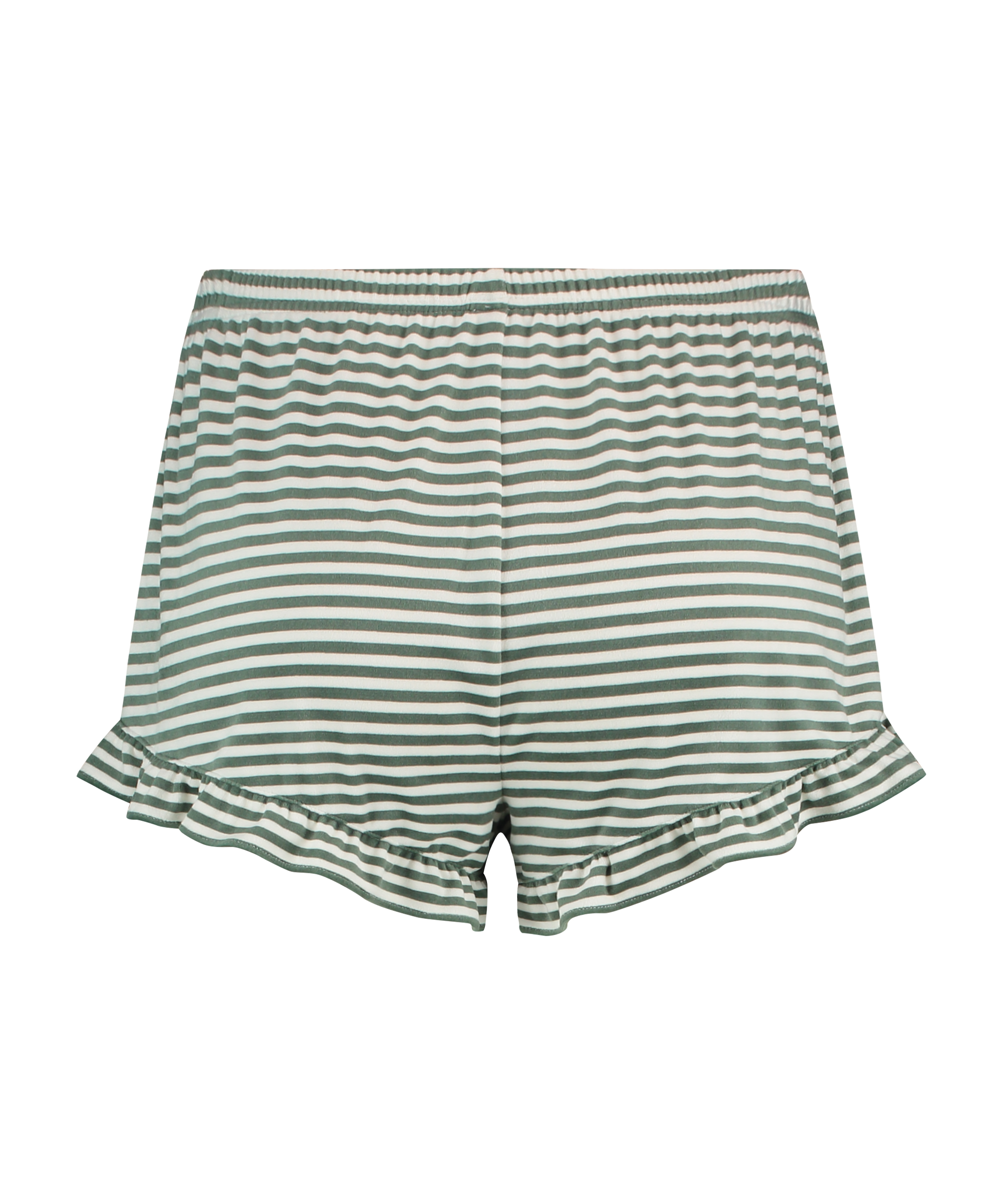 Shorts Velur med rysjer, Grønn, main