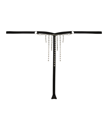 Samantha G-strengtruse med h&oslash;y skj&aelig;ring, Svart