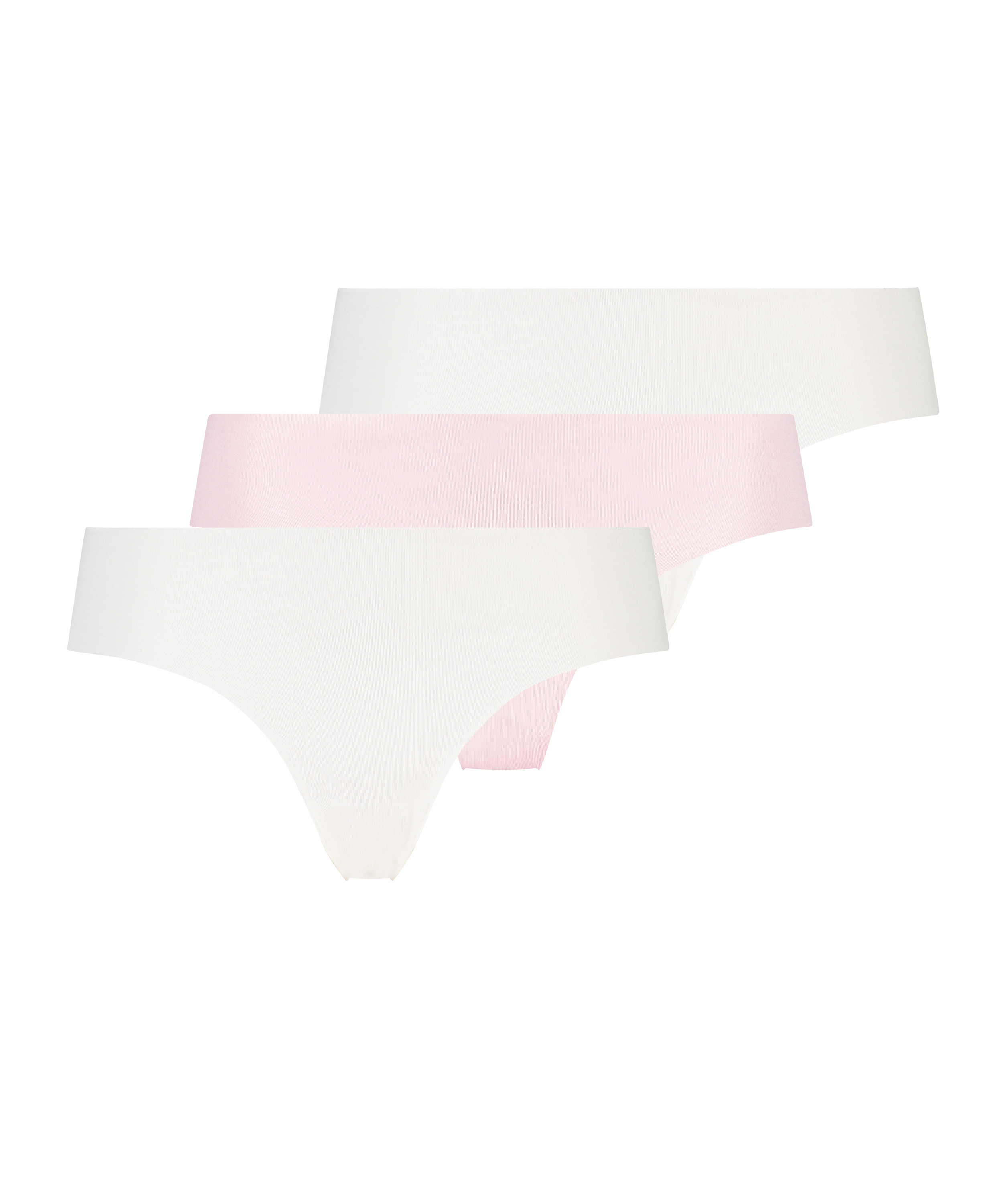 3-pakning invisible brasiliansk truse, Hvit, main