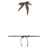 Leopard triangle bikinitopp, Beige