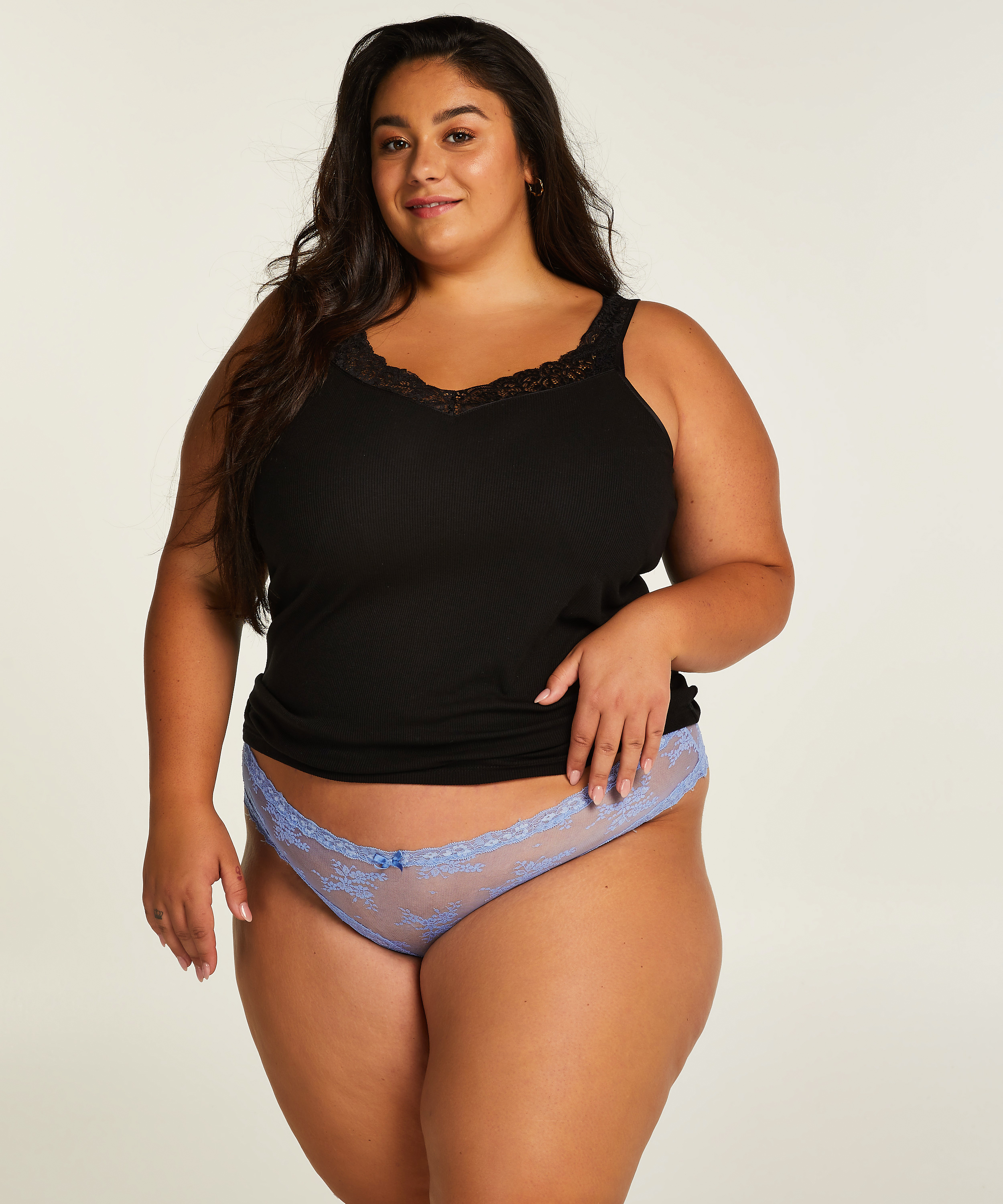 Brasiliansk truse V-shape Mesh, Bl&aring;, main