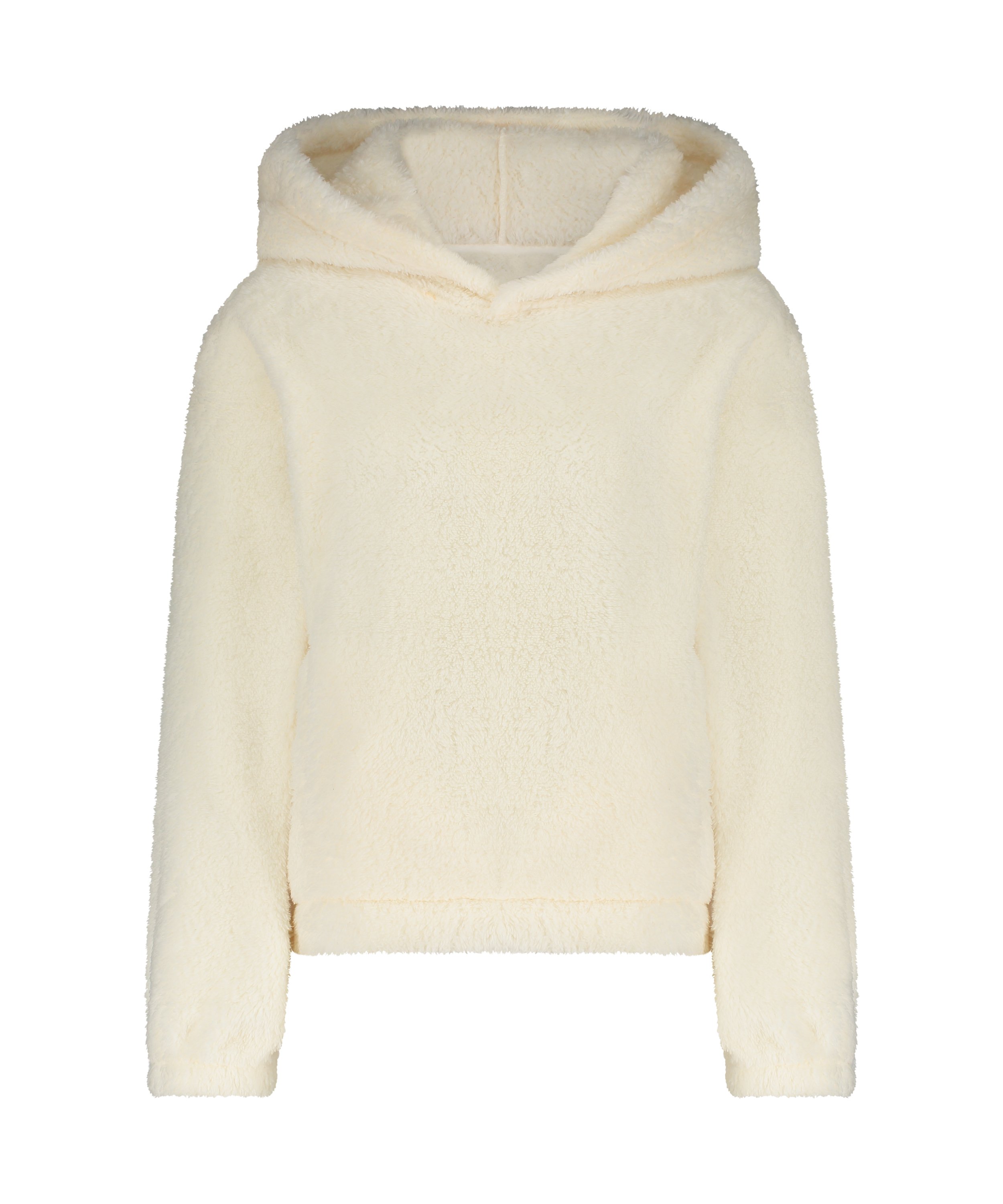 Fleece Snuggle hettegenser, Hvit, main