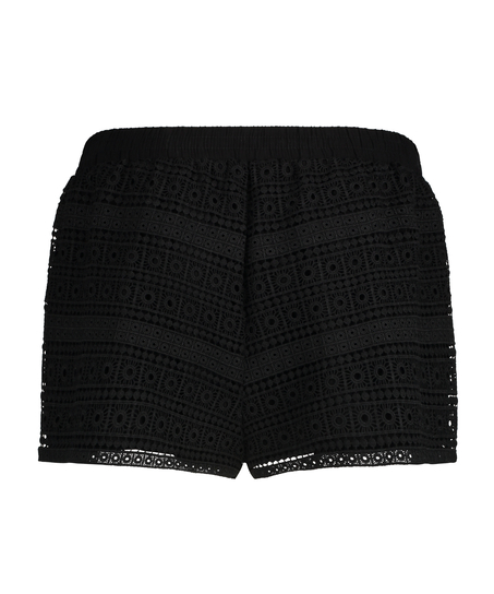 Crochet-shorts, Svart