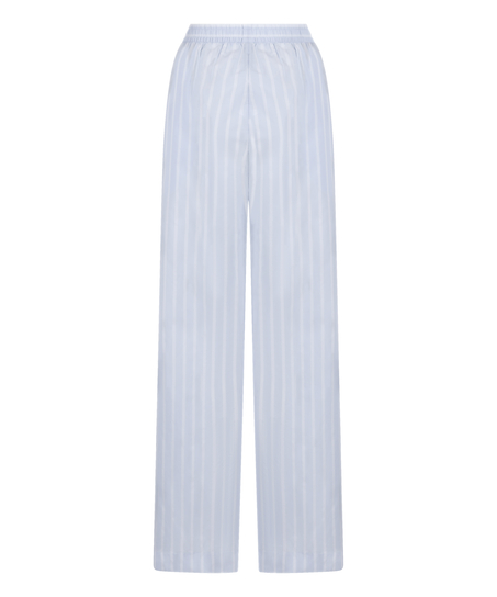 Pant Woven Cotton Stripe, Bl&aring;