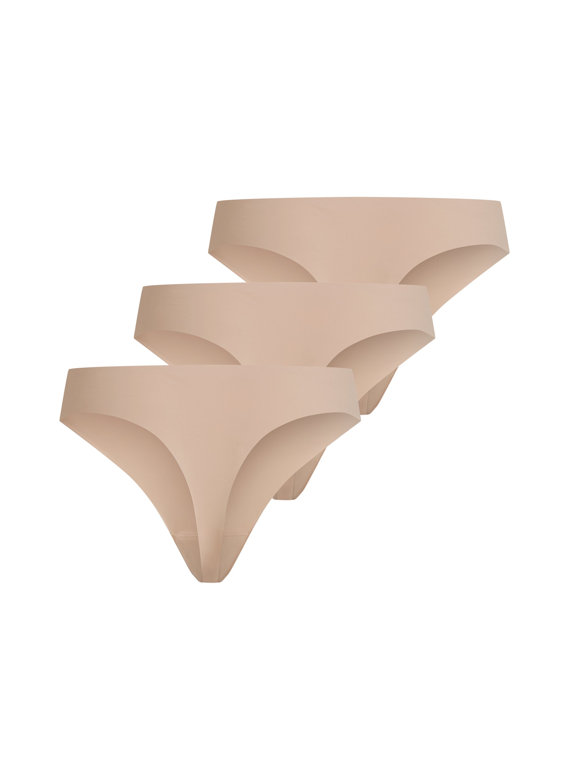 3-pakning invisible g-streng, Beige, main
