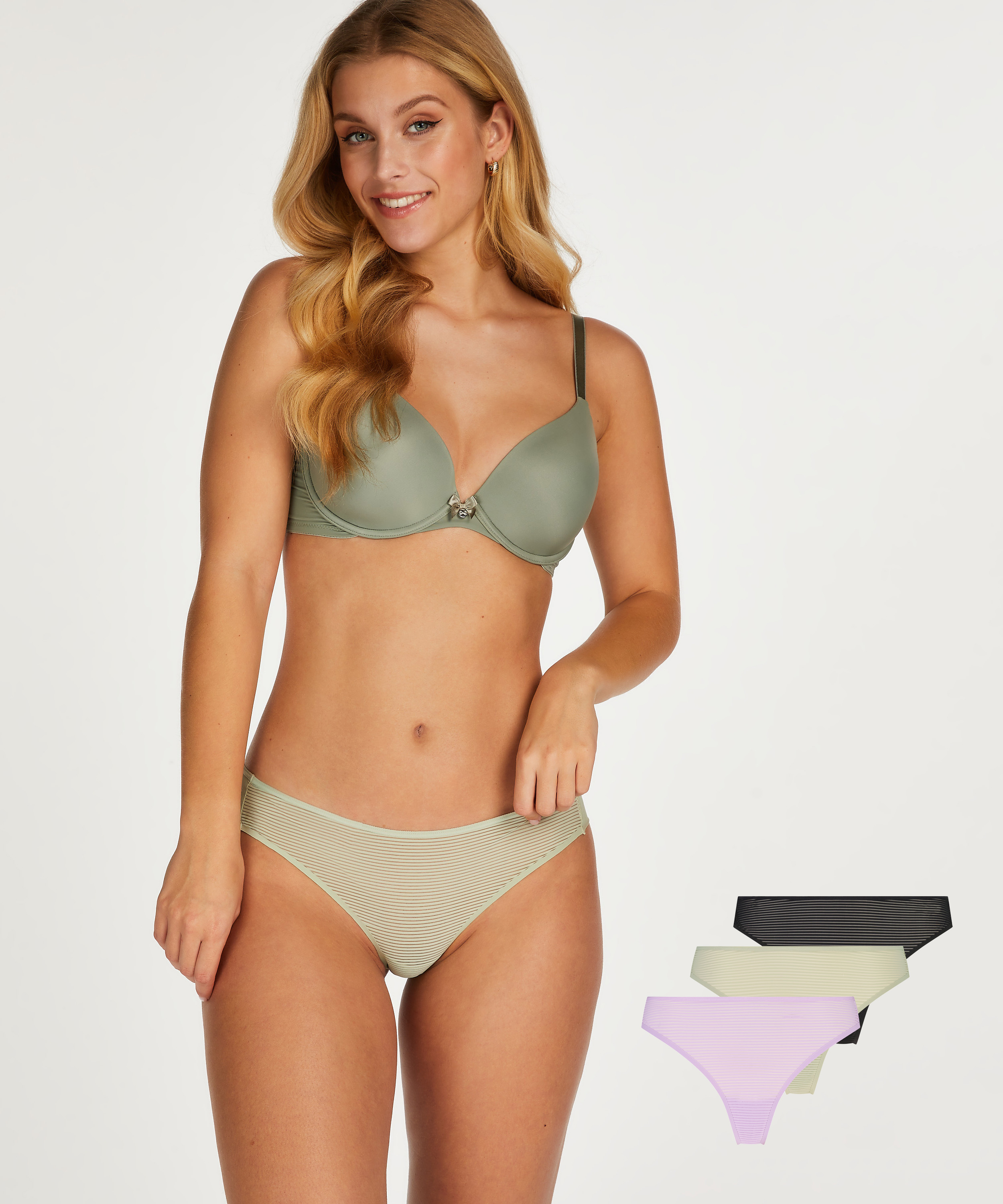 3-pakning med usynlige g-strenger, Lilla, main