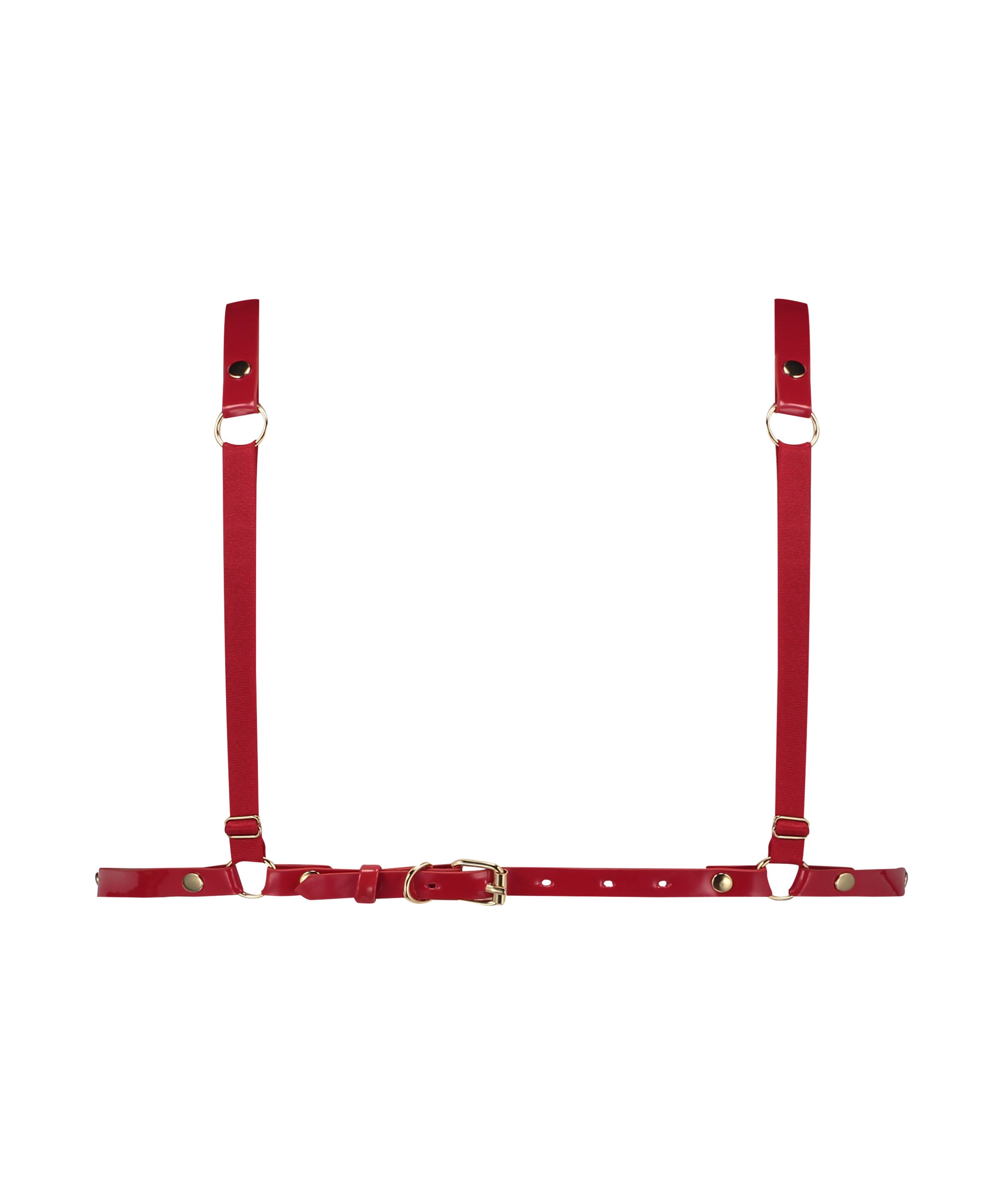 Bralette i imitert skinn, Rød, main