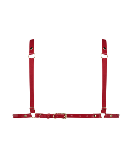 Bralette i imitert skinn, Rød