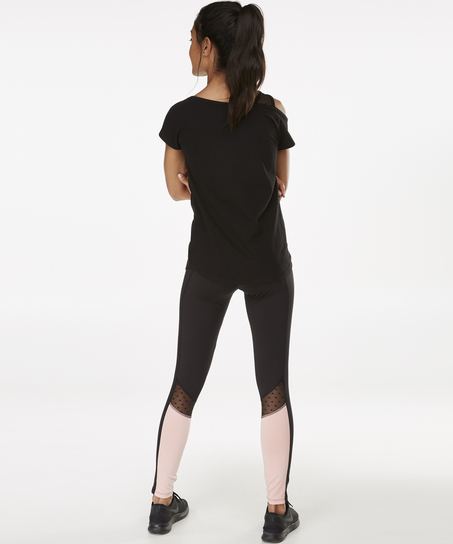 HKMX Branded Short Sleeved Sports Shirt, Svart