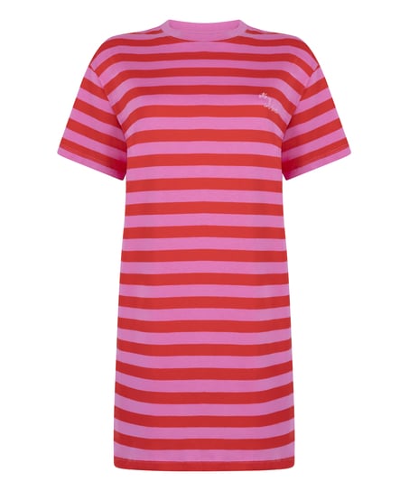 Nattskjorte med rund hals, Rosa