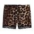 Velvet Shorts Leopard, Svart