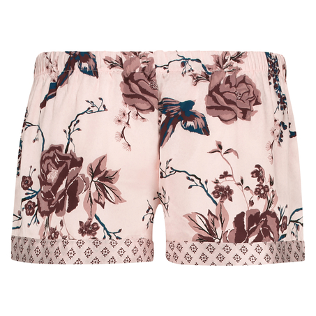 Satin Lace Pyjama Shorts, Rosa