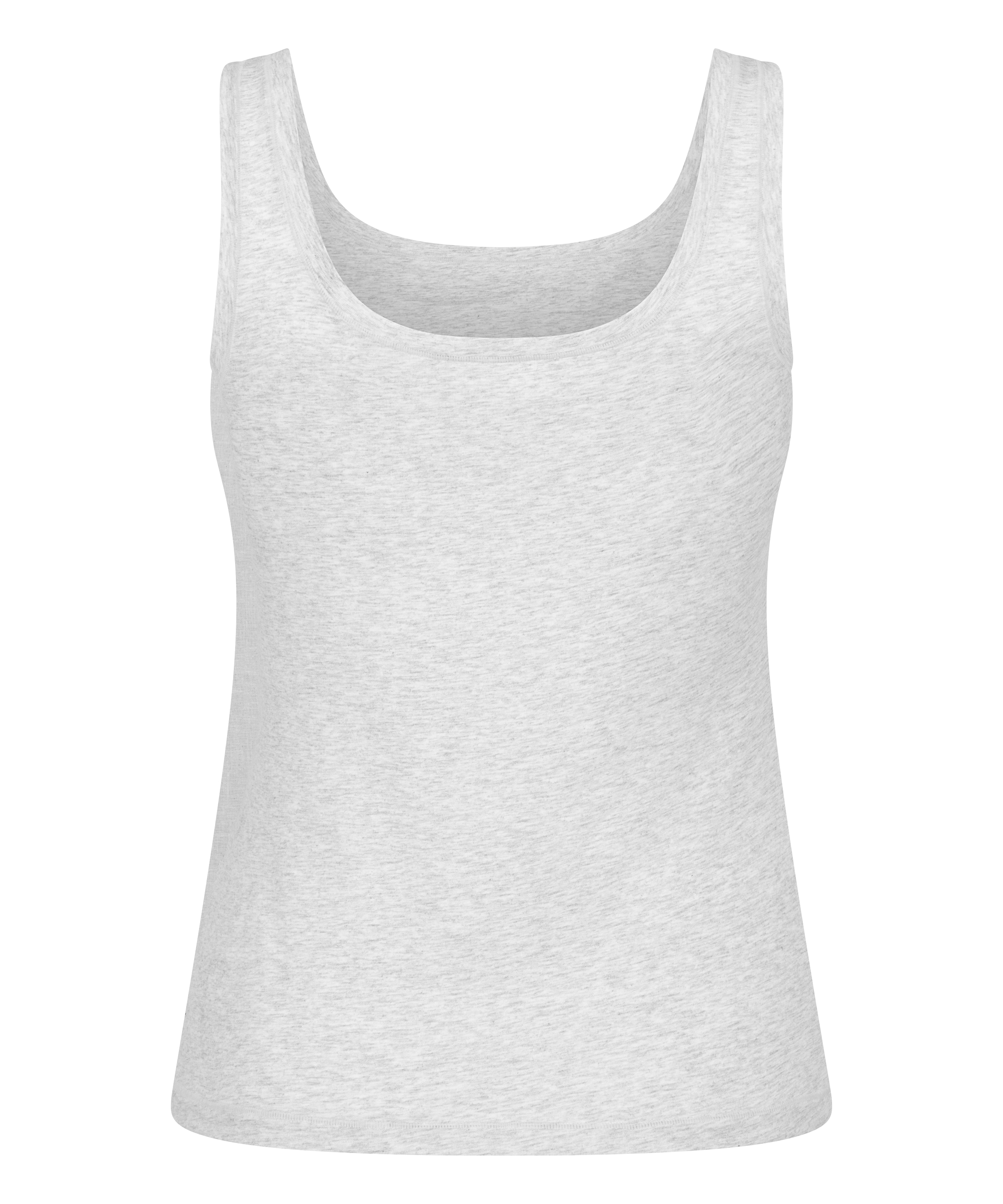 Singlet tanktop i myk bomull, Grå, main