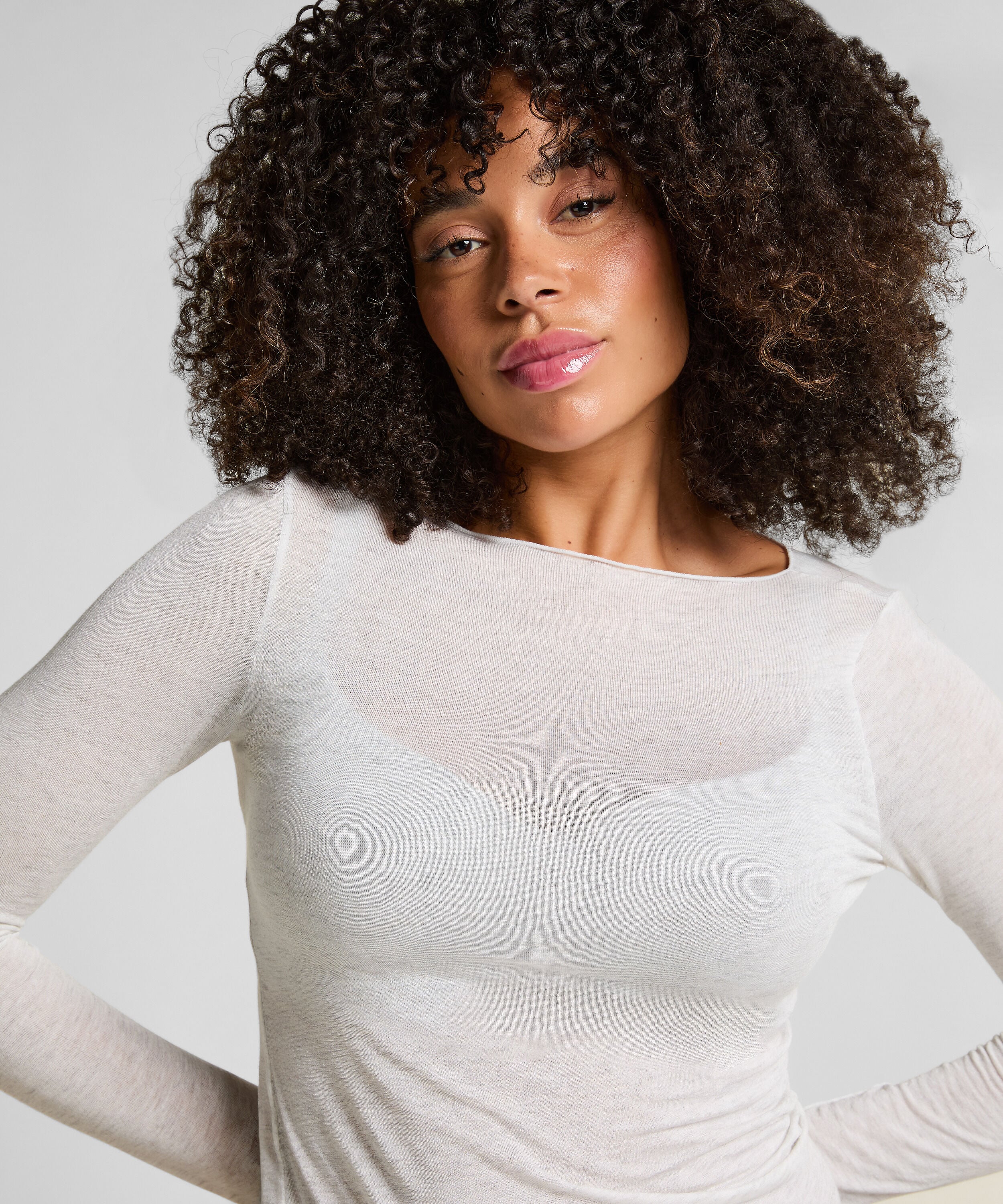 super soft Båthals med Cashmere Skjorte