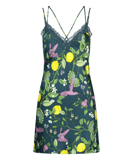 Underkjole Satin, Blå