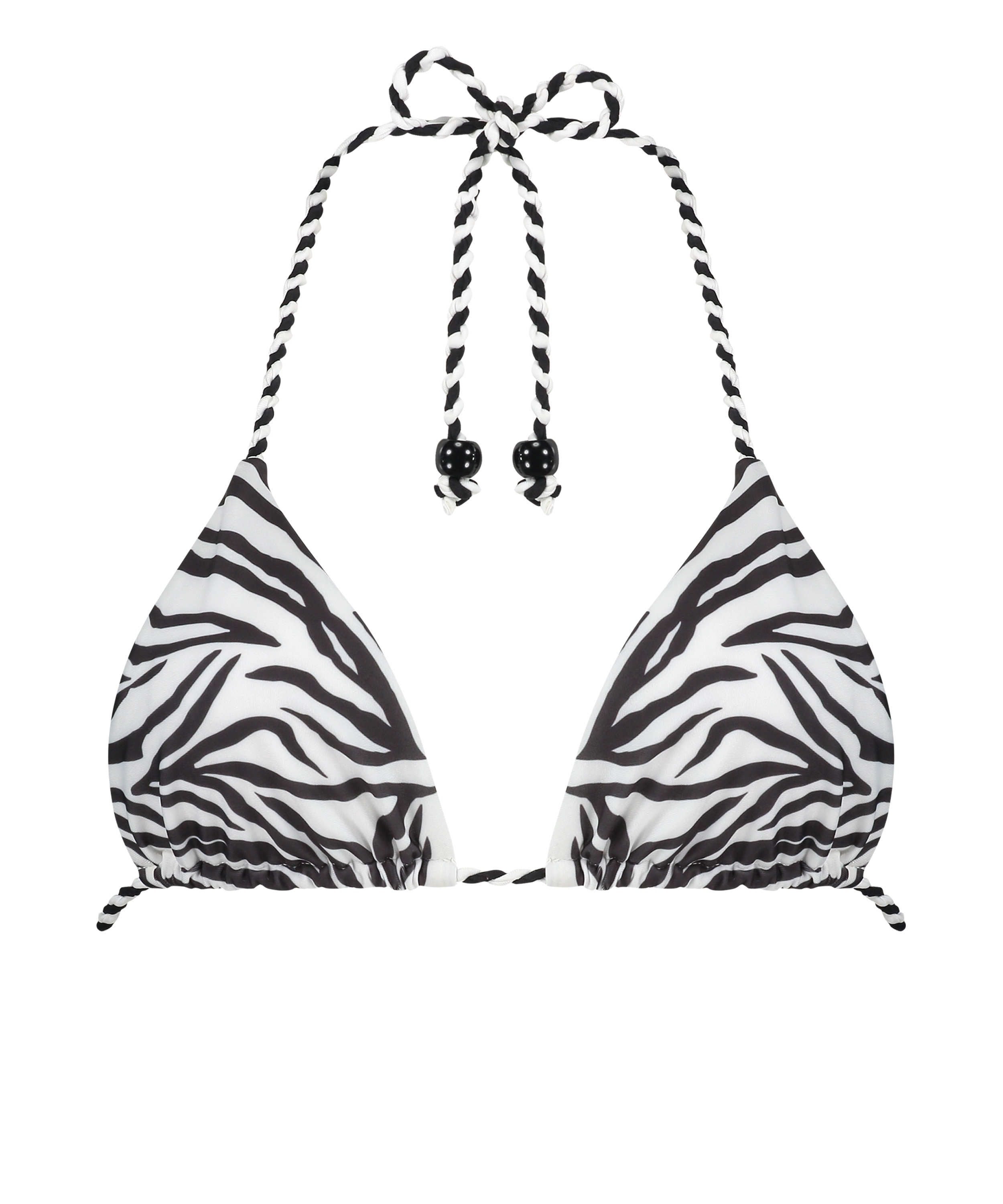 Trekantbikinitopp Doha Zebra, Hvit, main